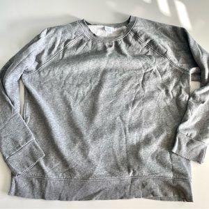 Basic Grey Crewneck Sweater, XXL